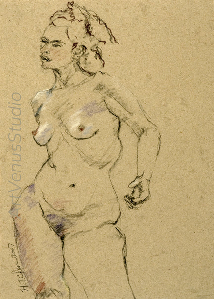 Poise - Drawing of A Standing Woman
